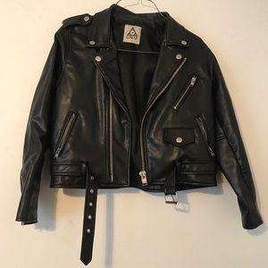 UNIF crop leather jacket